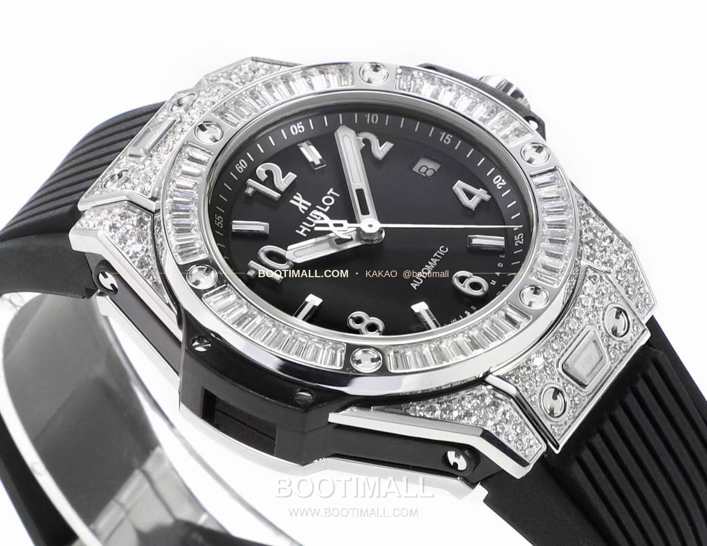 위블로 빅뱅 스틸 레인보우베젤 다이아세팅 오토매틱 Hublot Big Bang Steel Rainbow Bezel Diamond Set Automatic 39mm 4