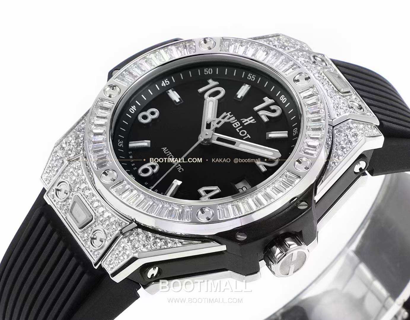 위블로 빅뱅 스틸 레인보우베젤 다이아세팅 오토매틱 Hublot Big Bang Steel Rainbow Bezel Diamond Set Automatic 39mm 5