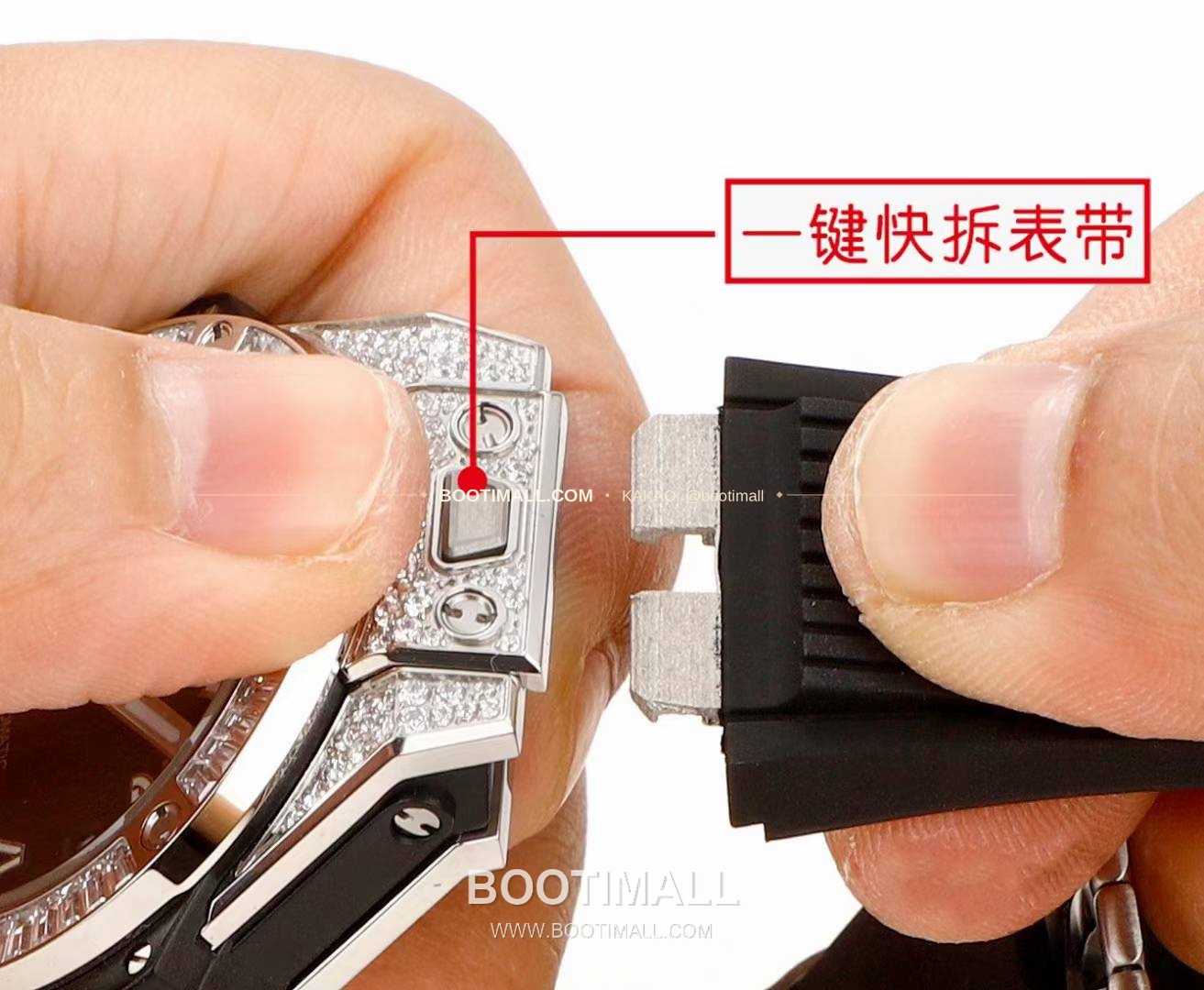 위블로 빅뱅 스틸 레인보우베젤 다이아세팅 오토매틱 Hublot Big Bang Steel Rainbow Bezel Diamond Set Automatic 39mm 10