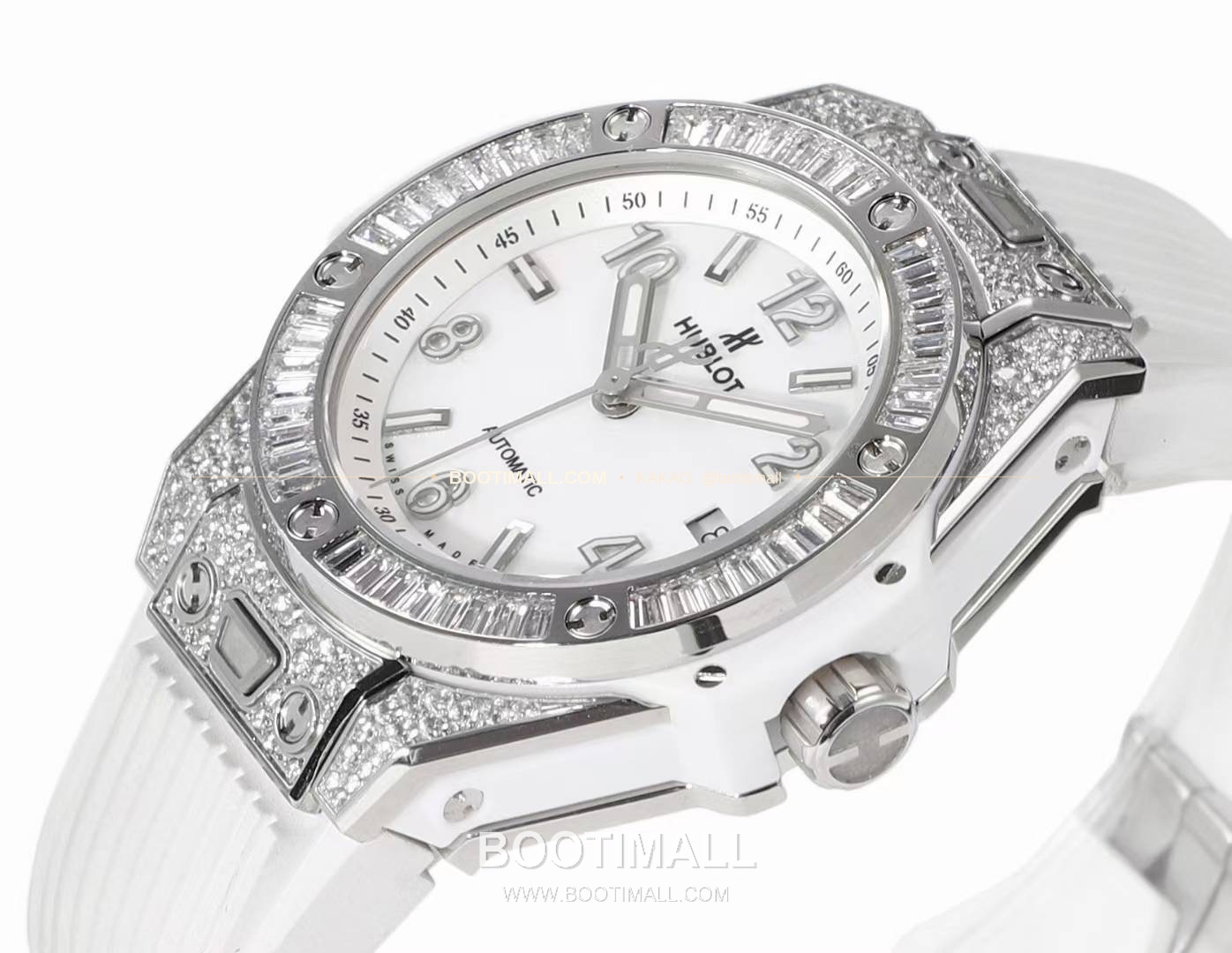 위블로 빅뱅 스틸 레인보우베젤 다이아세팅 오토매틱 Hublot Big Bang Steel Rainbow Bezel Diamond Set Automatic 39mm 5