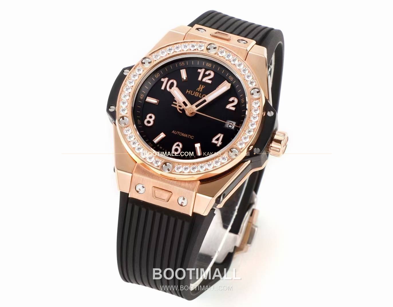 위블로 빅뱅 스틸 레인보우베젤 다이아세팅 오토매틱 Hublot Big Bang Steel Rainbow Bezel Diamond Set Automatic 39mm 3