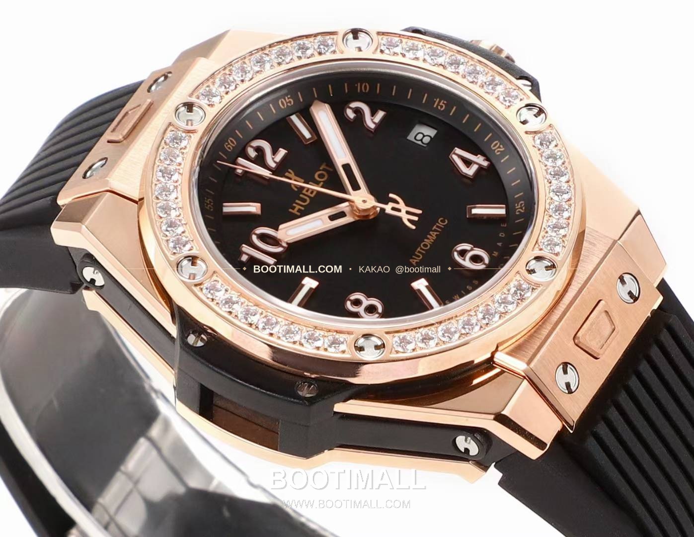 위블로 빅뱅 스틸 레인보우베젤 다이아세팅 오토매틱 Hublot Big Bang Steel Rainbow Bezel Diamond Set Automatic 39mm 4