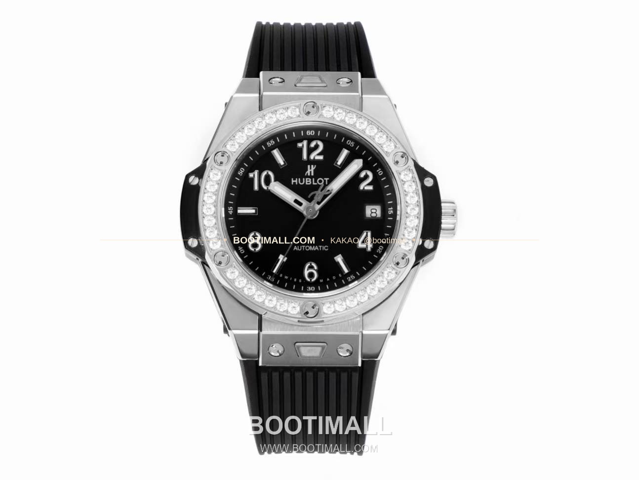 위블로 빅뱅 스틸 레인보우베젤 다이아세팅 오토매틱 Hublot Big Bang Steel Rainbow Bezel Diamond Set Automatic 39mm 2