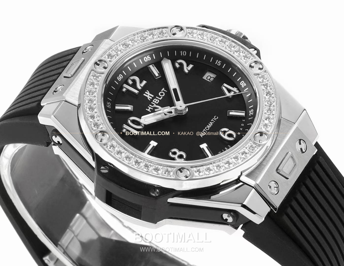 위블로 빅뱅 스틸 레인보우베젤 다이아세팅 오토매틱 Hublot Big Bang Steel Rainbow Bezel Diamond Set Automatic 39mm 4