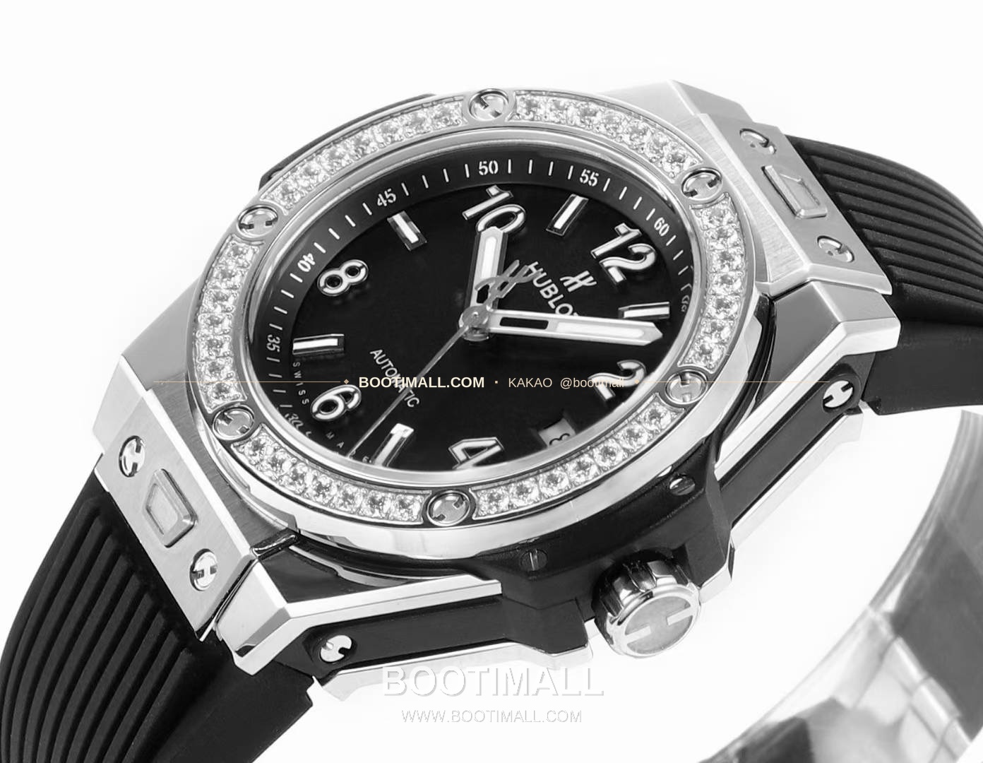 위블로 빅뱅 스틸 레인보우베젤 다이아세팅 오토매틱 Hublot Big Bang Steel Rainbow Bezel Diamond Set Automatic 39mm 5