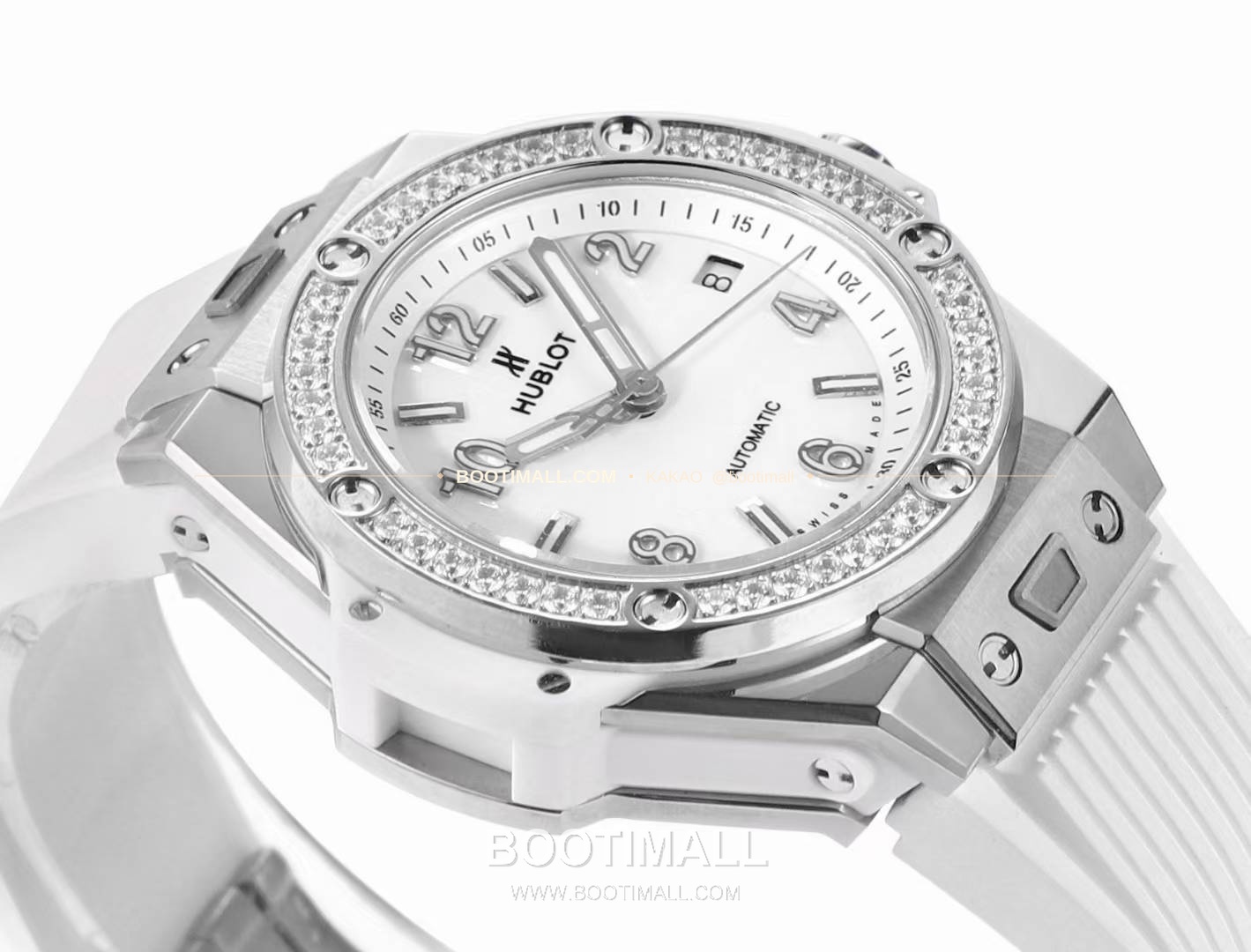 위블로 빅뱅 스틸 레인보우베젤 다이아세팅 오토매틱 Hublot Big Bang Steel Rainbow Bezel Diamond Set Automatic 39mm 4