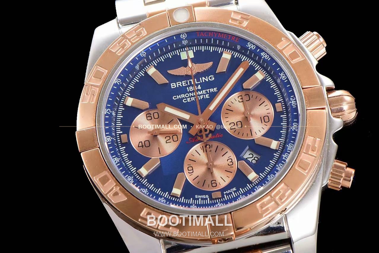 브라이틀링 크로노맷 스틸 블랙다이얼 크로노그래프 오토매틱 Breitling Chronomat Steel Black Dial Chronograph Automatic 44mm 5