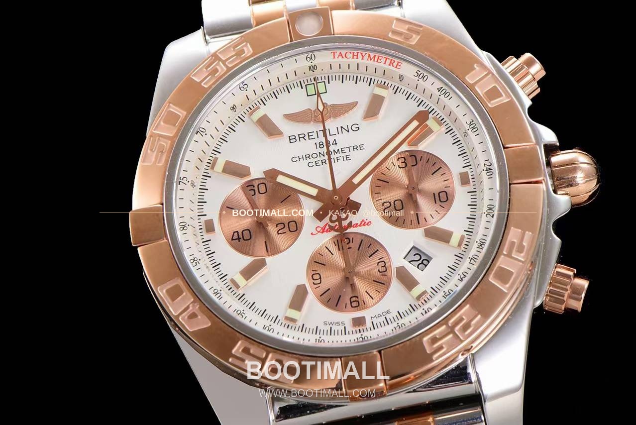 브라이틀링 크로노맷 스틸 블랙다이얼 크로노그래프 오토매틱 Breitling Chronomat Steel Black Dial Chronograph Automatic 44mm 5