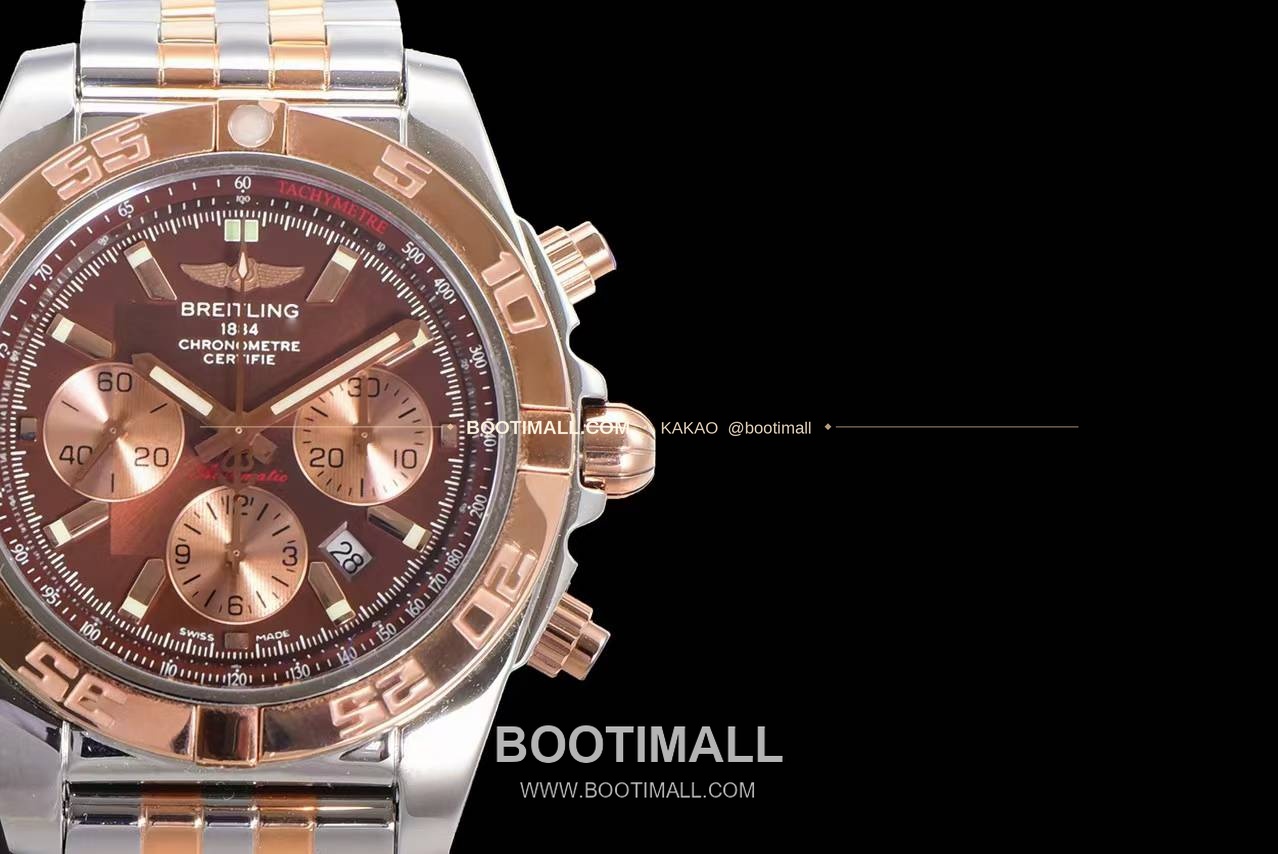 브라이틀링 크로노맷 스틸 블랙다이얼 크로노그래프 오토매틱 Breitling Chronomat Steel Black Dial Chronograph Automatic 44mm 4