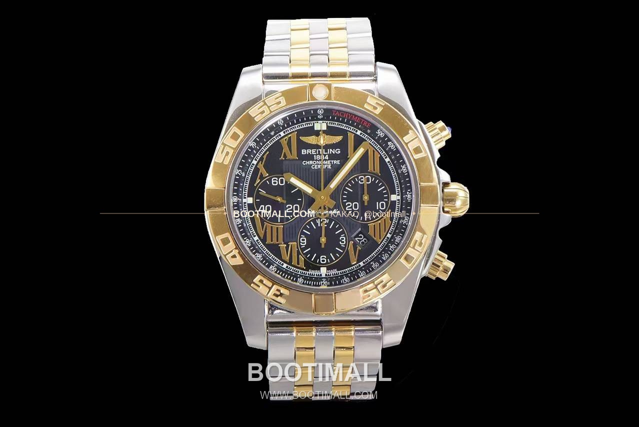 브라이틀링 크로노맷 스틸 블랙다이얼 크로노그래프 오토매틱 Breitling Chronomat Steel Black Dial Chronograph Automatic 44mm 1