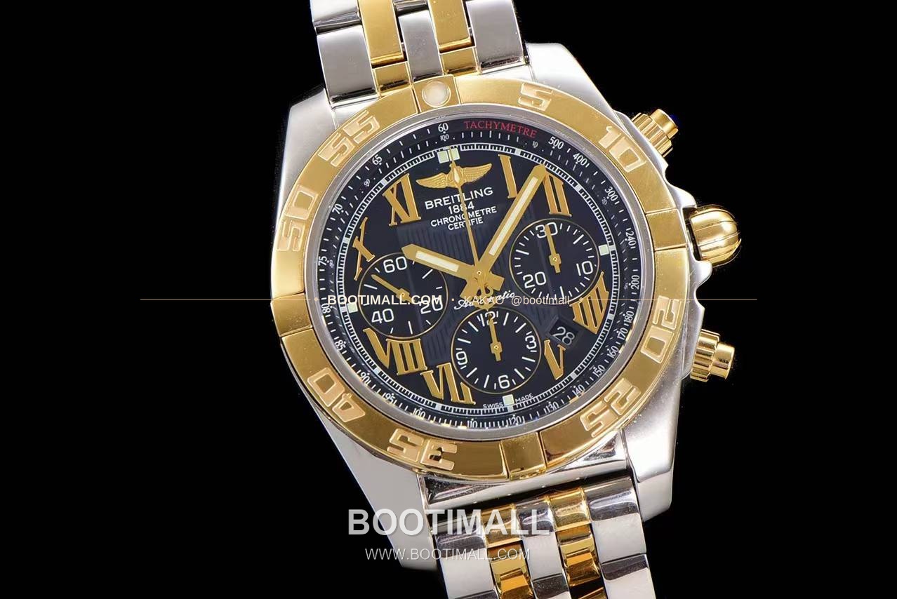 브라이틀링 크로노맷 스틸 블랙다이얼 크로노그래프 오토매틱 Breitling Chronomat Steel Black Dial Chronograph Automatic 44mm 2