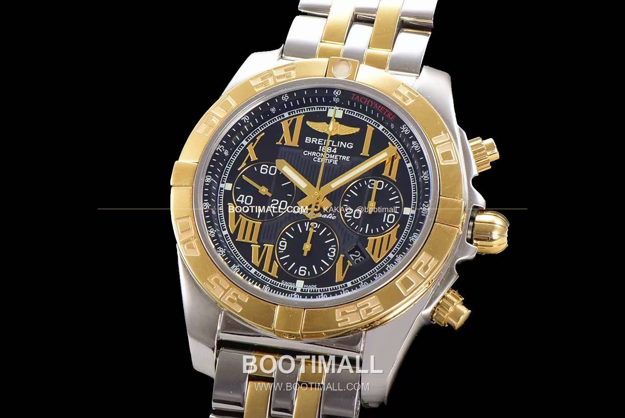 브라이틀링 크로노맷 스틸 블랙다이얼 크로노그래프 오토매틱 Breitling Chronomat Steel Black Dial Chronograph Automatic 44mm 3