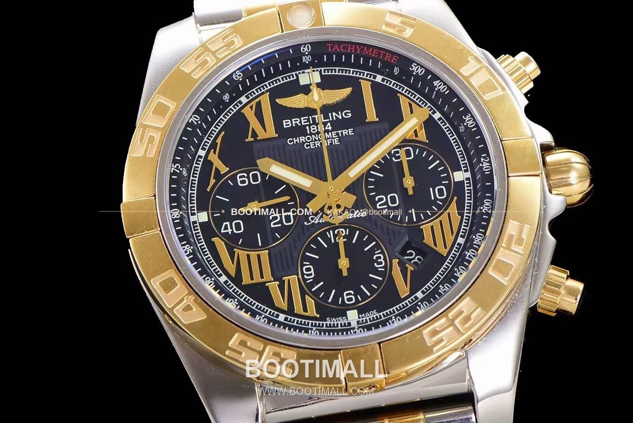 브라이틀링 크로노맷 스틸 블랙다이얼 크로노그래프 오토매틱 Breitling Chronomat Steel Black Dial Chronograph Automatic 44mm 5