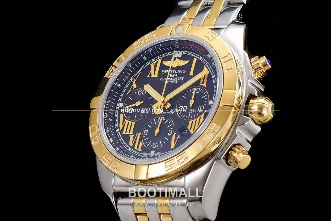 브라이틀링 크로노맷 스틸 블랙다이얼 크로노그래프 오토매틱 Breitling Chronomat Steel Black Dial Chronograph Automatic 44mm 6