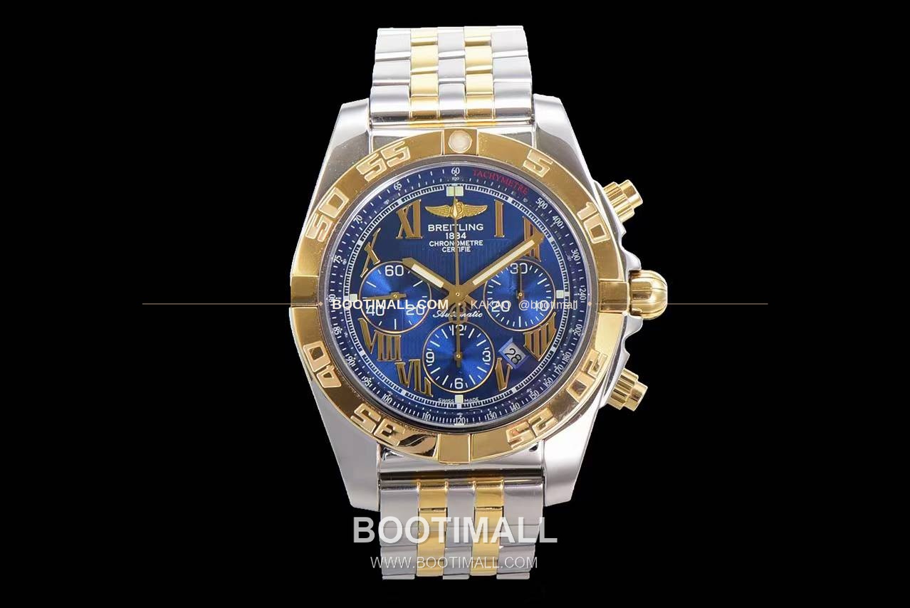 브라이틀링 크로노맷 스틸 블랙다이얼 크로노그래프 오토매틱 Breitling Chronomat Steel Black Dial Chronograph Automatic 44mm 1