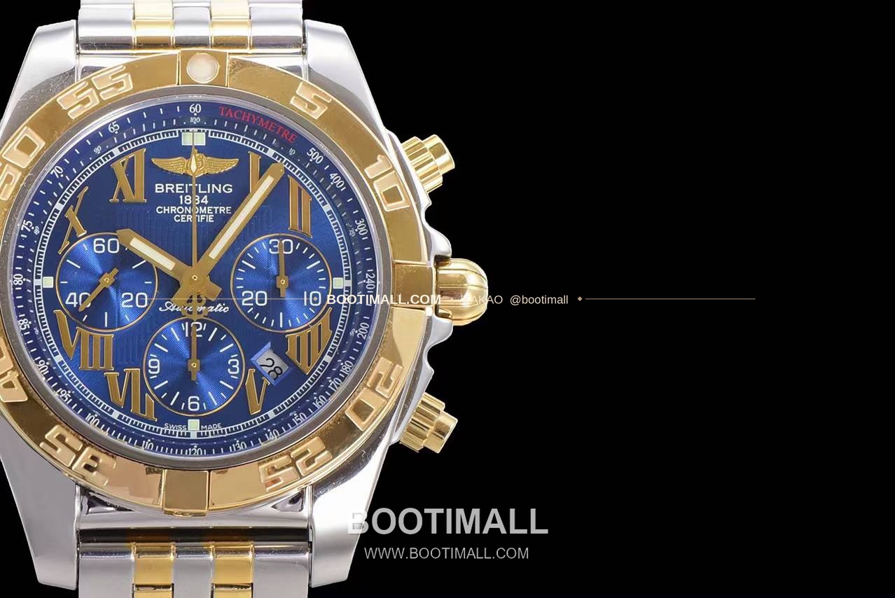 브라이틀링 크로노맷 스틸 블랙다이얼 크로노그래프 오토매틱 Breitling Chronomat Steel Black Dial Chronograph Automatic 44mm 4