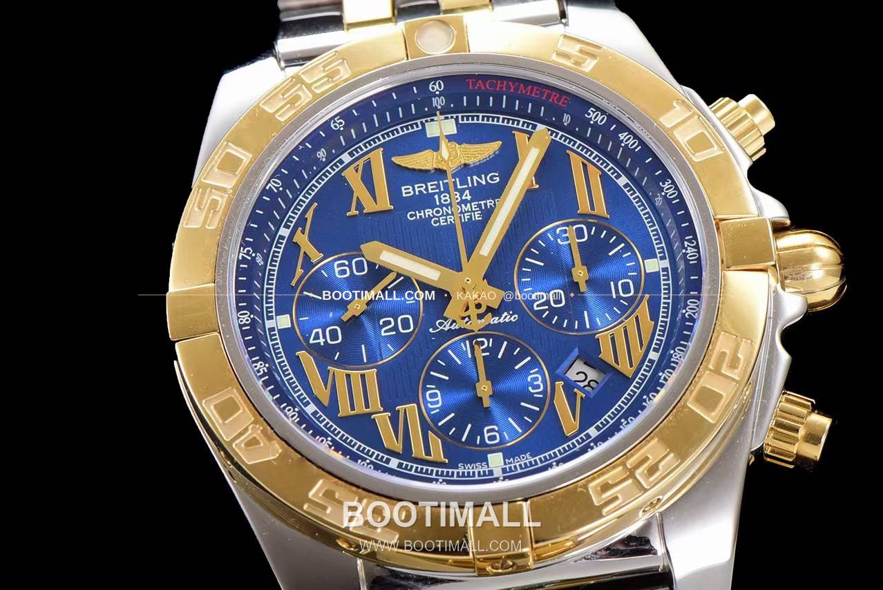 브라이틀링 크로노맷 스틸 블랙다이얼 크로노그래프 오토매틱 Breitling Chronomat Steel Black Dial Chronograph Automatic 44mm 5