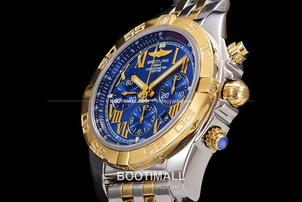 브라이틀링 크로노맷 스틸 블랙다이얼 크로노그래프 오토매틱 Breitling Chronomat Steel Black Dial Chronograph Automatic 44mm 6