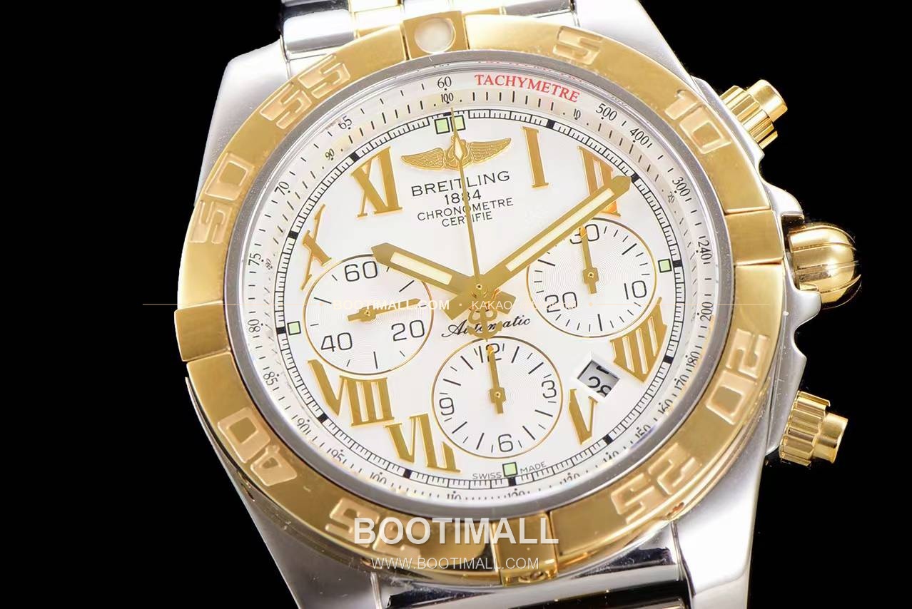 브라이틀링 크로노맷 스틸 블랙다이얼 크로노그래프 오토매틱 Breitling Chronomat Steel Black Dial Chronograph Automatic 44mm 5