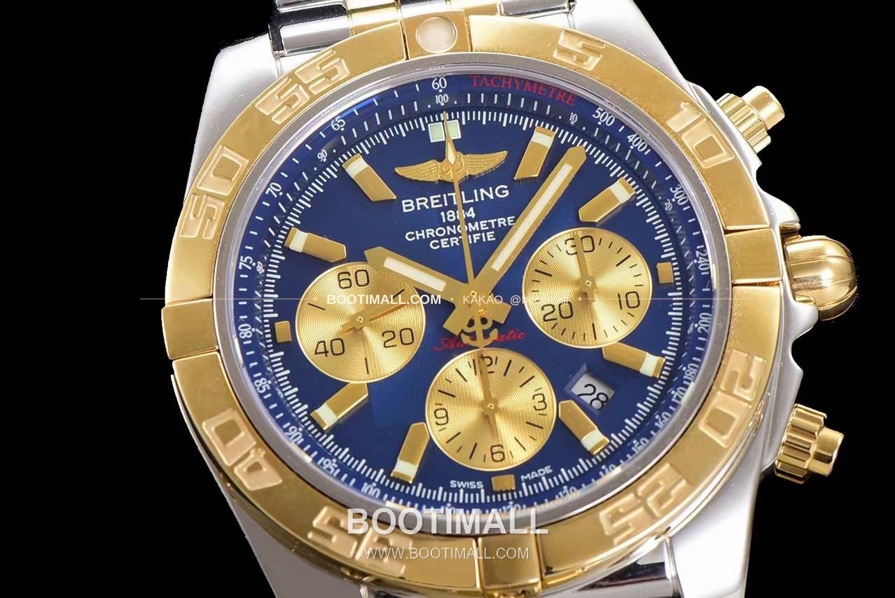 브라이틀링 크로노맷 스틸 블랙다이얼 크로노그래프 오토매틱 Breitling Chronomat Steel Black Dial Chronograph Automatic 44mm 5