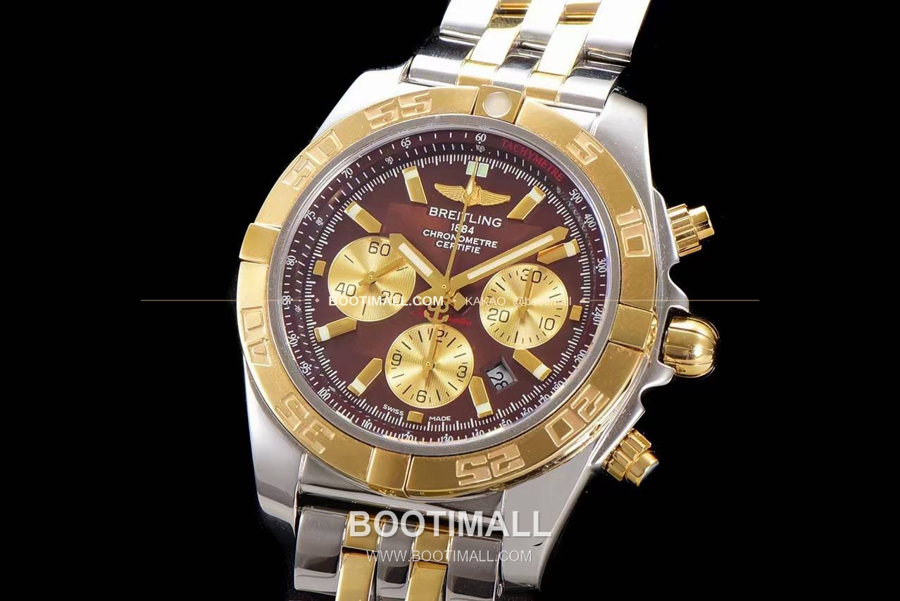 브라이틀링 크로노맷 스틸 블랙다이얼 크로노그래프 오토매틱 Breitling Chronomat Steel Black Dial Chronograph Automatic 44mm 3