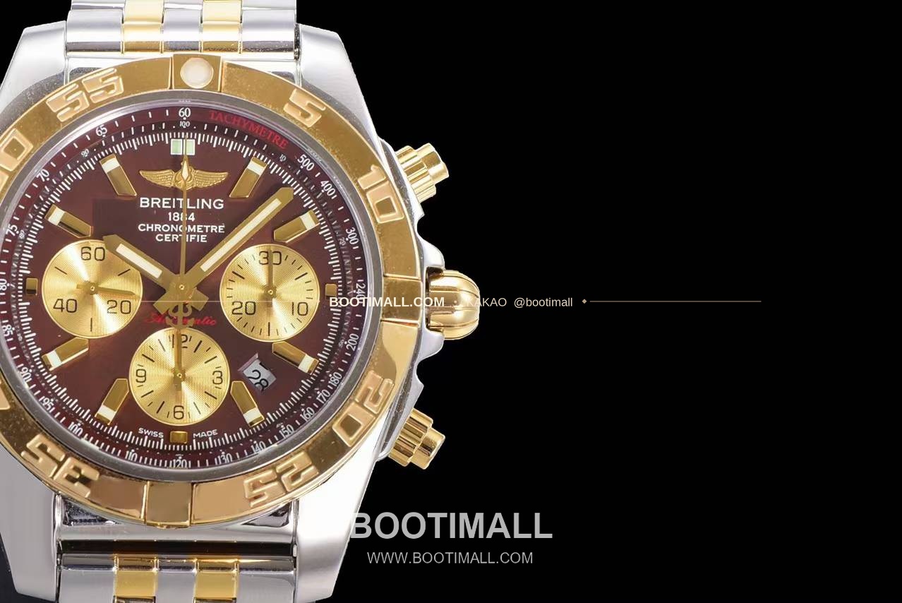 브라이틀링 크로노맷 스틸 블랙다이얼 크로노그래프 오토매틱 Breitling Chronomat Steel Black Dial Chronograph Automatic 44mm 4