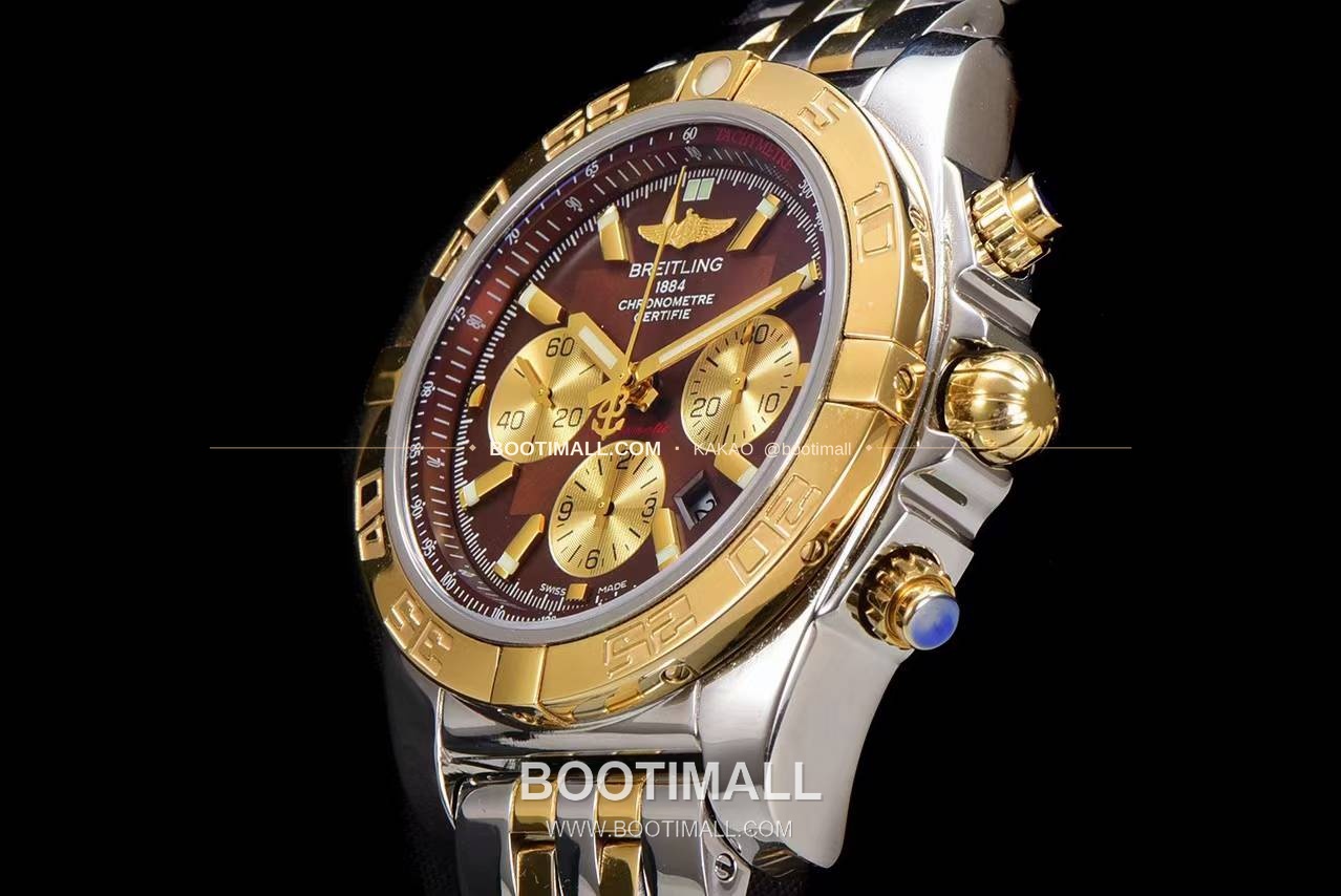 브라이틀링 크로노맷 스틸 블랙다이얼 크로노그래프 오토매틱 Breitling Chronomat Steel Black Dial Chronograph Automatic 44mm 6