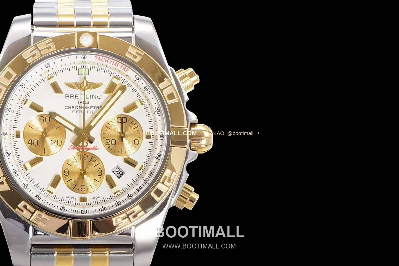 브라이틀링 크로노맷 스틸 블랙다이얼 크로노그래프 오토매틱 Breitling Chronomat Steel Black Dial Chronograph Automatic 44mm 4