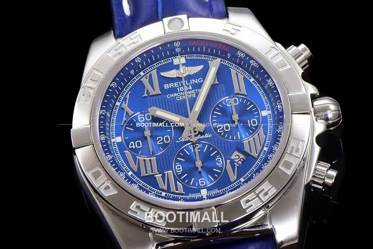 브라이틀링 크로노맷 스틸 블랙다이얼 크로노그래프 오토매틱 Breitling Chronomat Steel Black Dial Chronograph Automatic 44mm 5