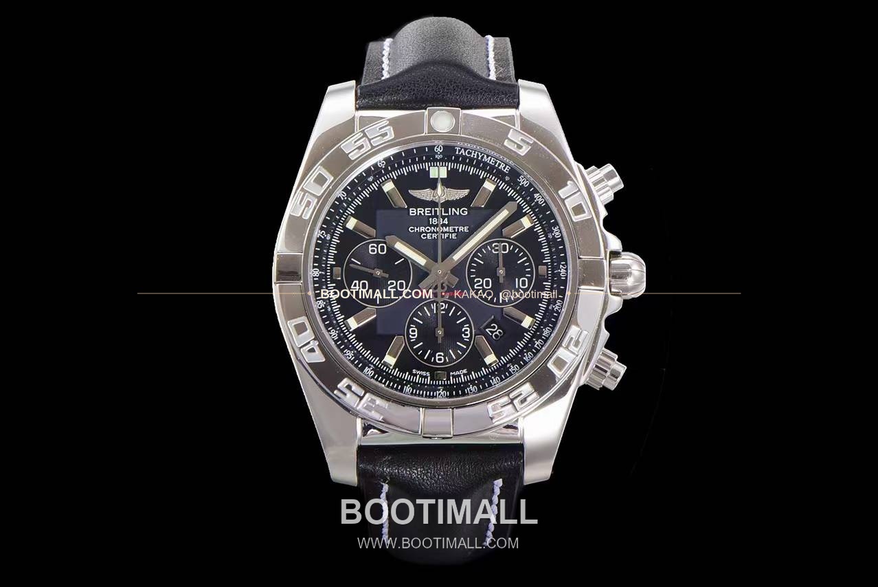 브라이틀링 크로노맷 스틸 블랙다이얼 크로노그래프 오토매틱 Breitling Chronomat Steel Black Dial Chronograph Automatic 44mm 1