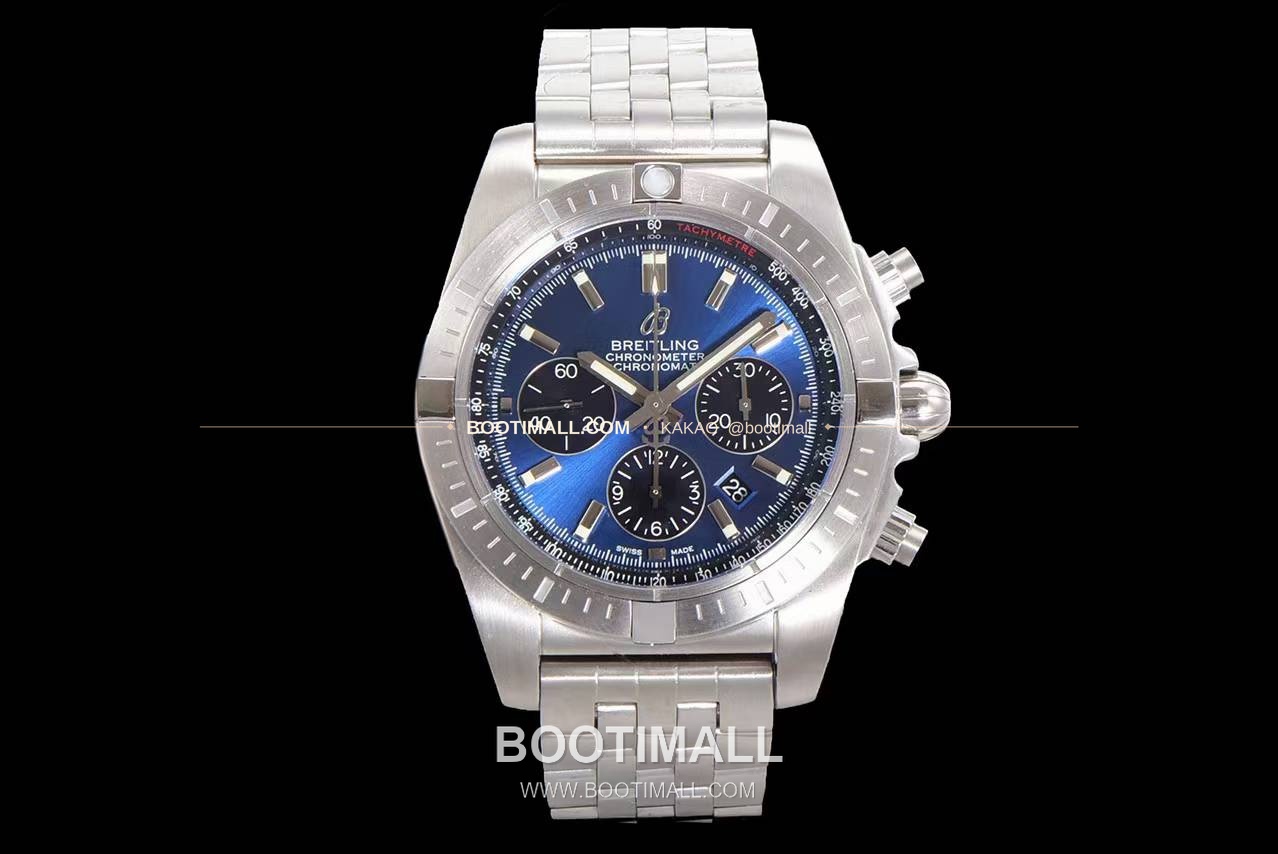 브라이틀링 크로노맷 스틸 블랙다이얼 크로노그래프 오토매틱 Breitling Chronomat Steel Black Dial Chronograph Automatic 44mm 1
