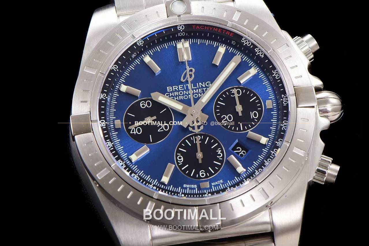 브라이틀링 크로노맷 스틸 블랙다이얼 크로노그래프 오토매틱 Breitling Chronomat Steel Black Dial Chronograph Automatic 44mm 5