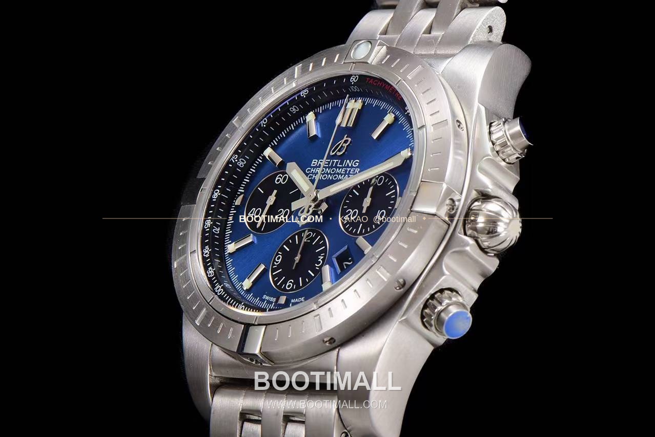 브라이틀링 크로노맷 스틸 블랙다이얼 크로노그래프 오토매틱 Breitling Chronomat Steel Black Dial Chronograph Automatic 44mm 6
