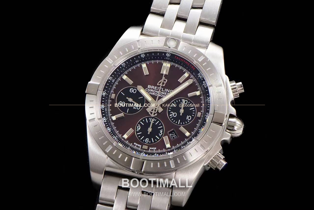 브라이틀링 크로노맷 스틸 블랙다이얼 크로노그래프 오토매틱 Breitling Chronomat Steel Black Dial Chronograph Automatic 44mm 3