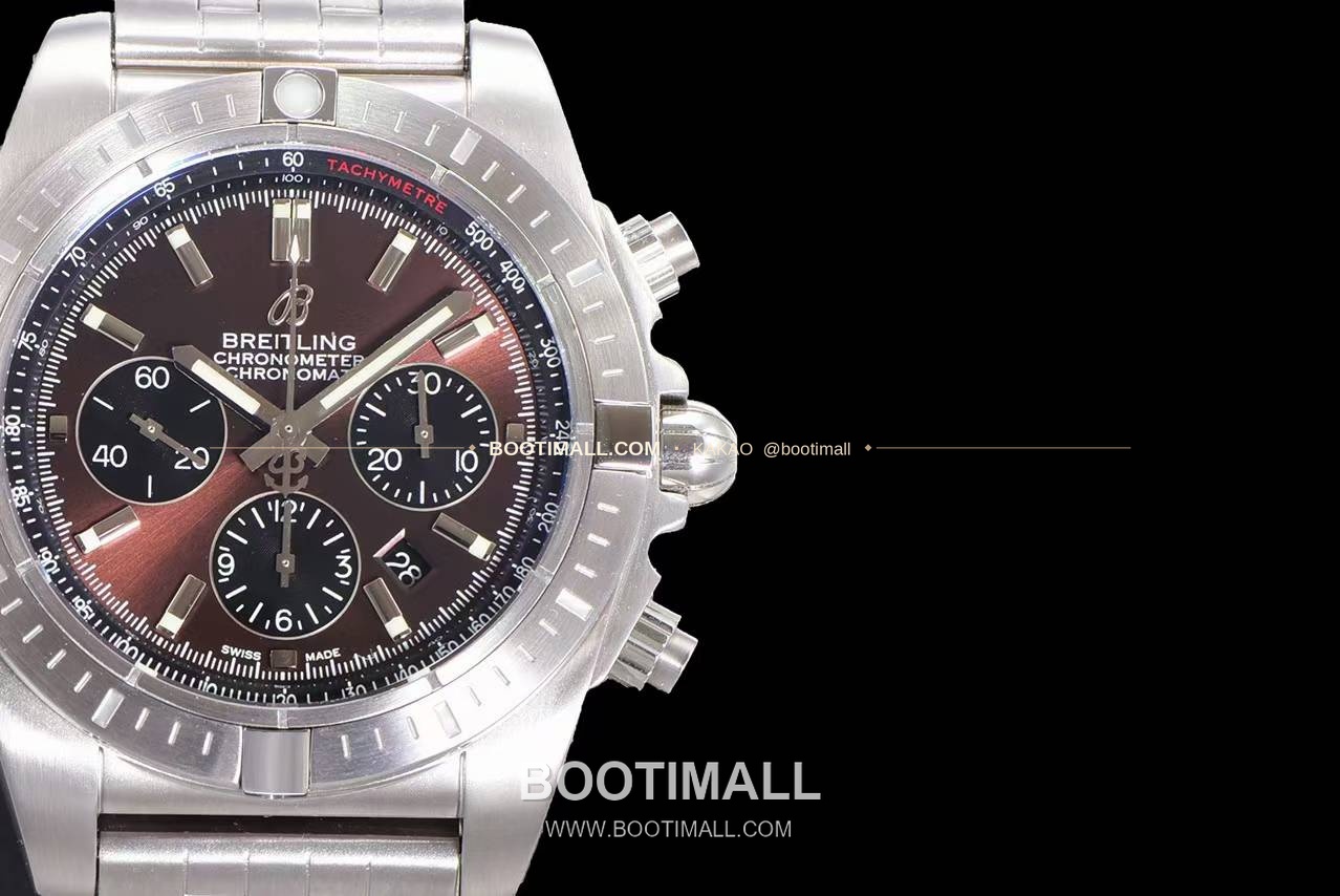 브라이틀링 크로노맷 스틸 블랙다이얼 크로노그래프 오토매틱 Breitling Chronomat Steel Black Dial Chronograph Automatic 44mm 4