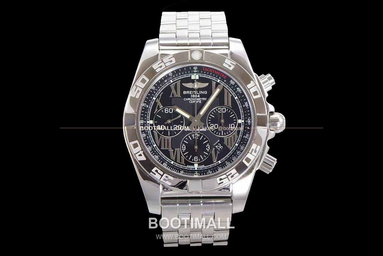 브라이틀링 크로노맷 스틸 블랙다이얼 크로노그래프 오토매틱 Breitling Chronomat Steel Black Dial Chronograph Automatic 44mm 1
