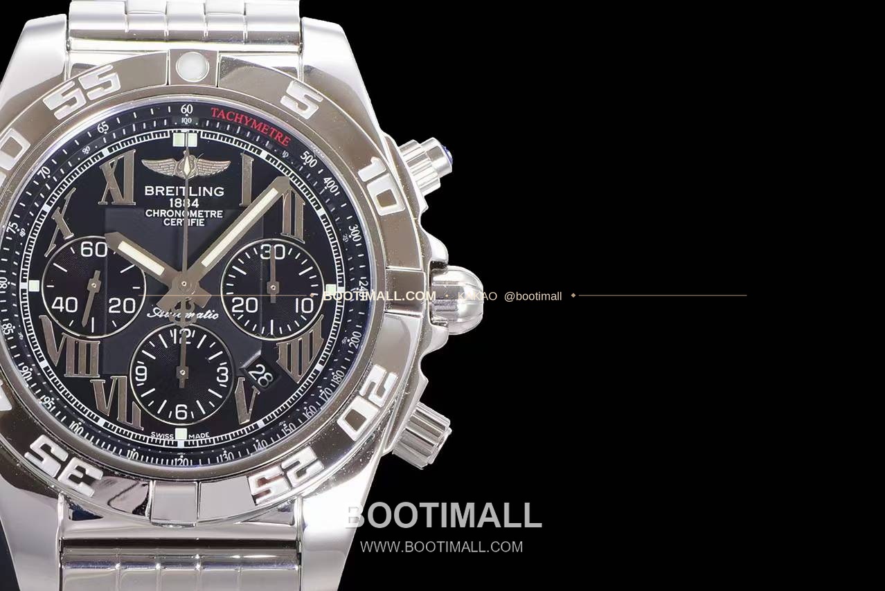 브라이틀링 크로노맷 스틸 블랙다이얼 크로노그래프 오토매틱 Breitling Chronomat Steel Black Dial Chronograph Automatic 44mm 4