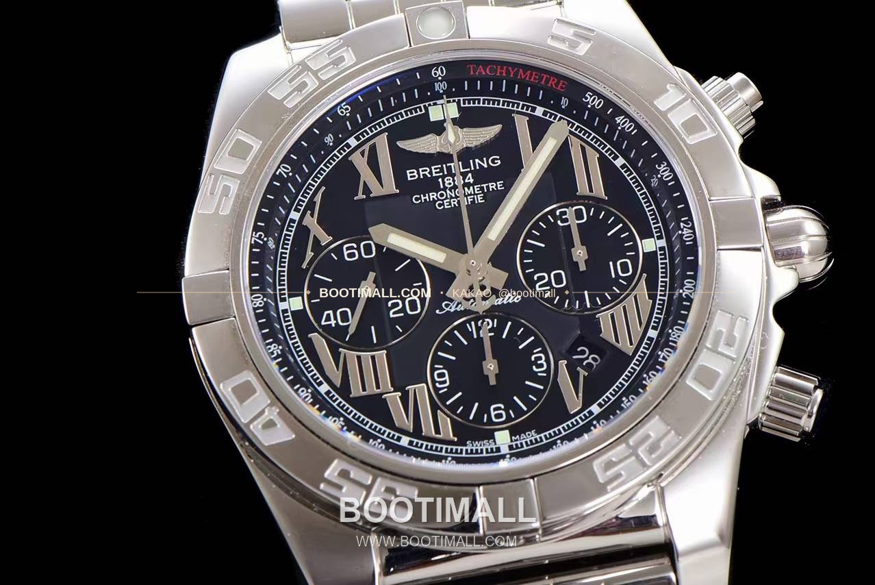 브라이틀링 크로노맷 스틸 블랙다이얼 크로노그래프 오토매틱 Breitling Chronomat Steel Black Dial Chronograph Automatic 44mm 5