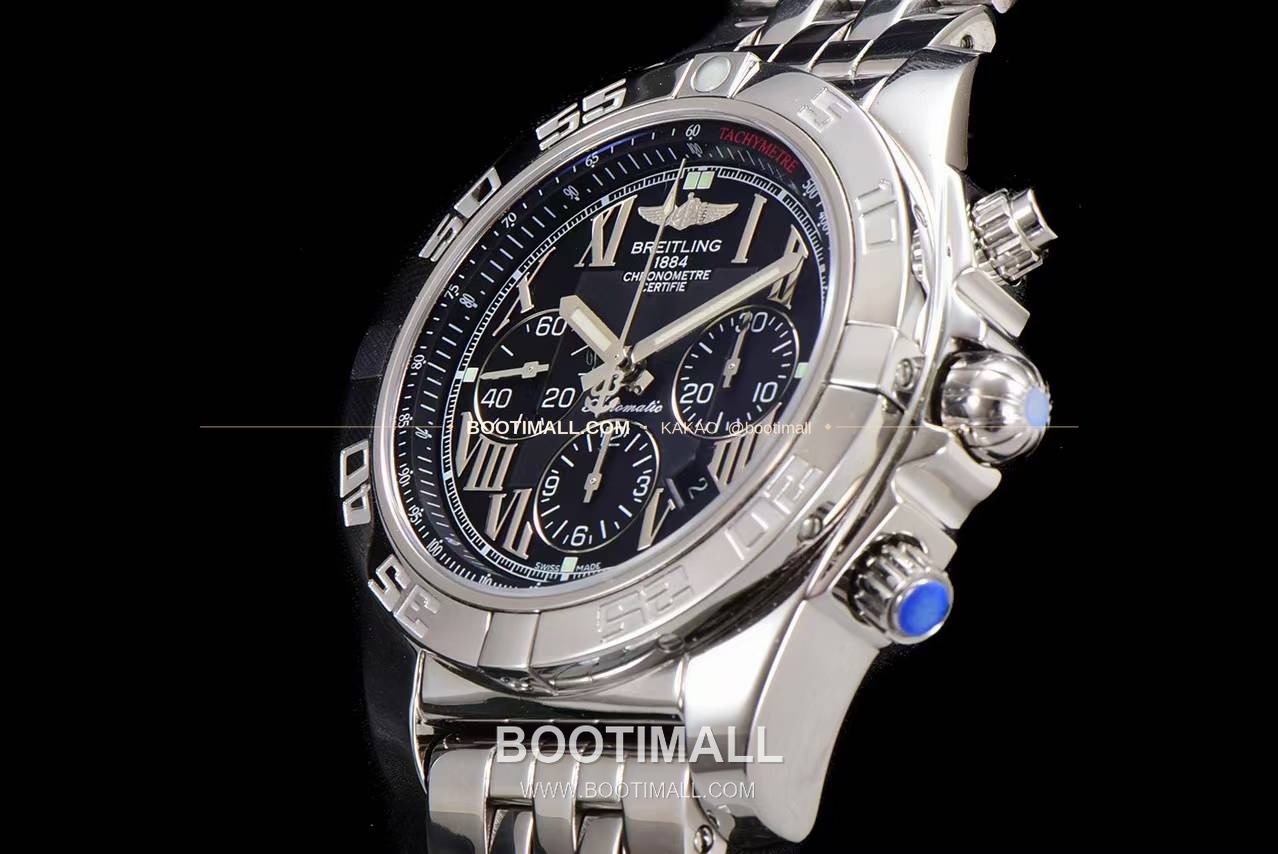 브라이틀링 크로노맷 스틸 블랙다이얼 크로노그래프 오토매틱 Breitling Chronomat Steel Black Dial Chronograph Automatic 44mm 7