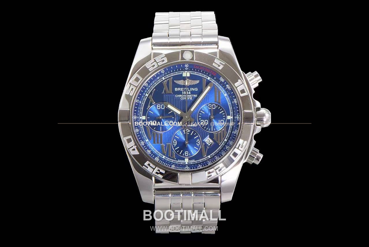 브라이틀링 크로노맷 스틸 블랙다이얼 크로노그래프 오토매틱 Breitling Chronomat Steel Black Dial Chronograph Automatic 44mm 1