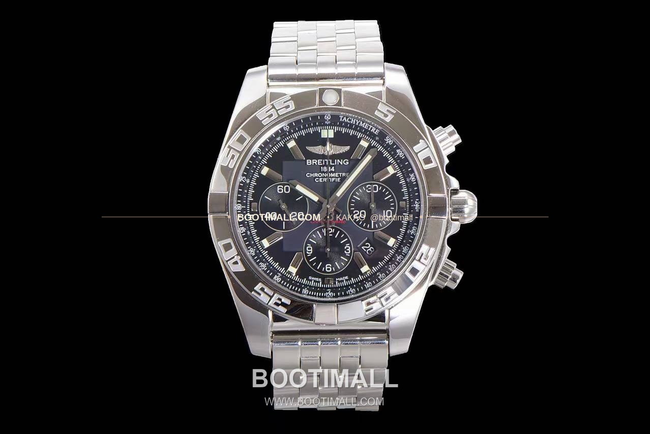브라이틀링 크로노맷 스틸 블랙다이얼 크로노그래프 오토매틱 Breitling Chronomat Steel Black Dial Chronograph Automatic 44mm 1
