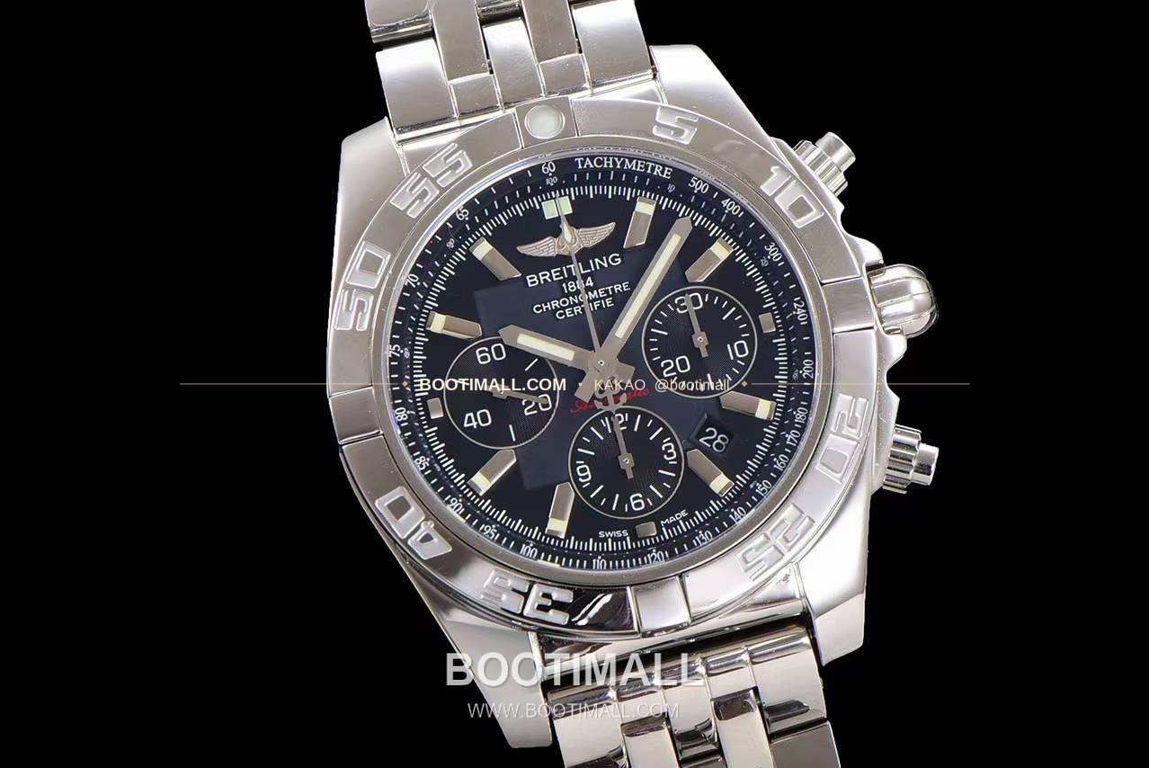 브라이틀링 크로노맷 스틸 블랙다이얼 크로노그래프 오토매틱 Breitling Chronomat Steel Black Dial Chronograph Automatic 44mm 2