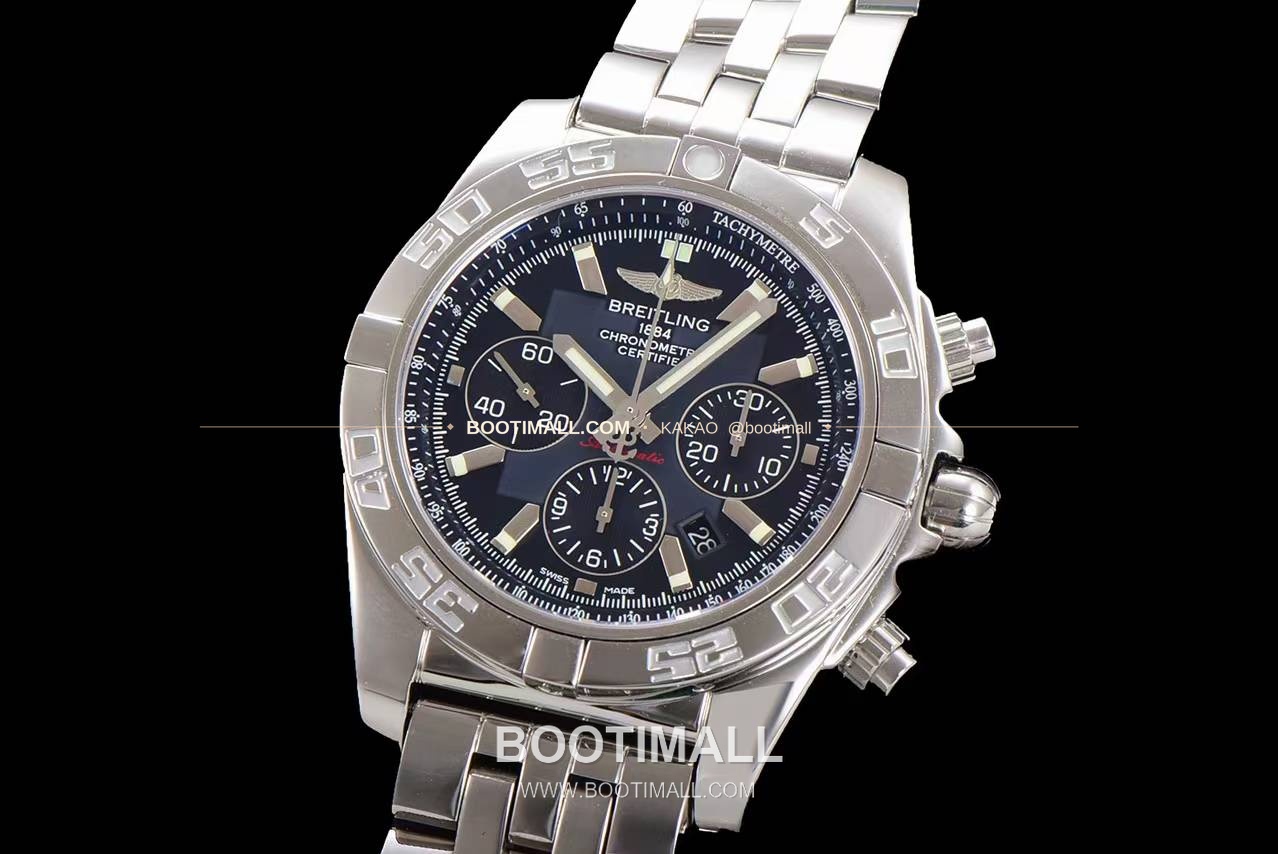 브라이틀링 크로노맷 스틸 블랙다이얼 크로노그래프 오토매틱 Breitling Chronomat Steel Black Dial Chronograph Automatic 44mm 3