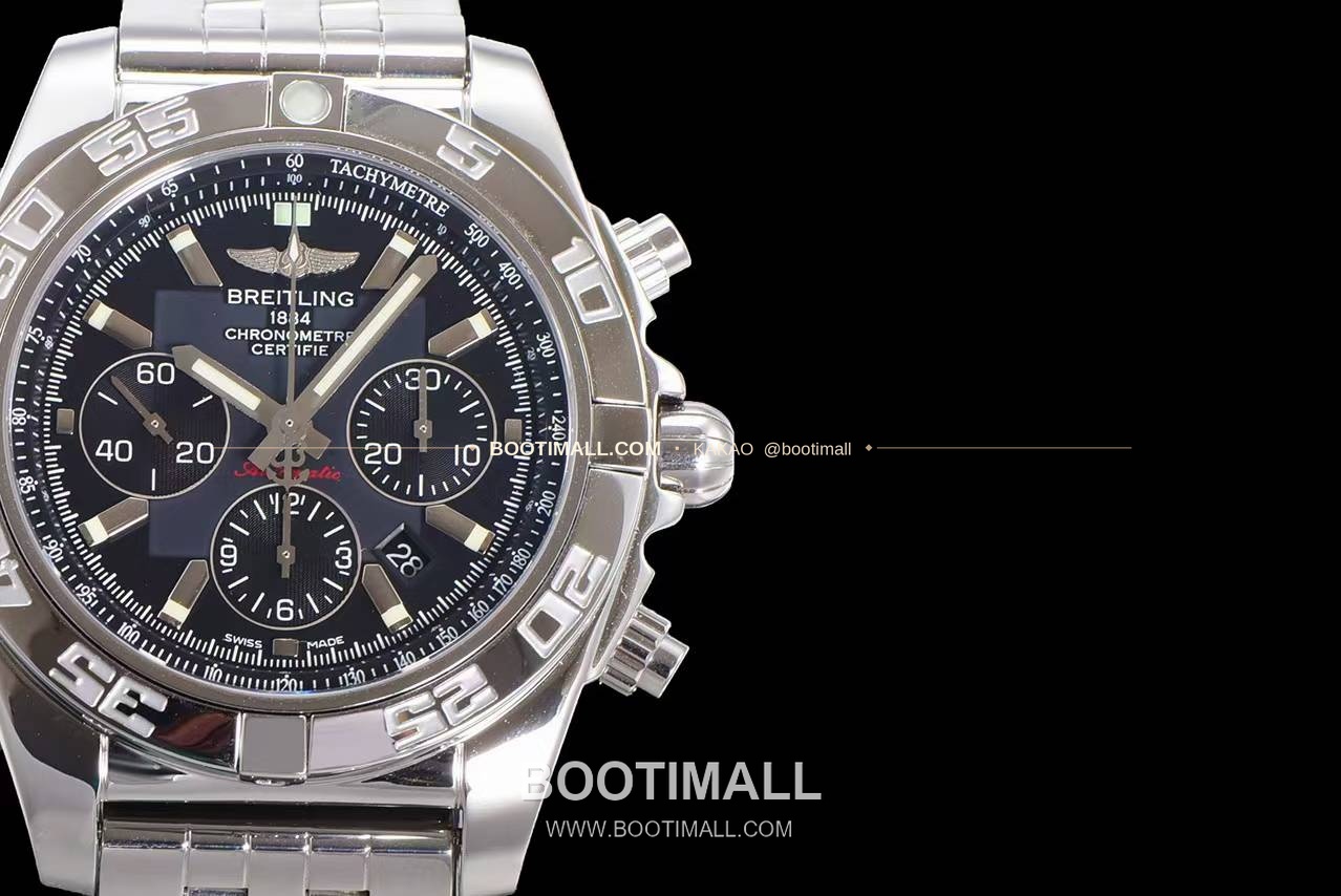브라이틀링 크로노맷 스틸 블랙다이얼 크로노그래프 오토매틱 Breitling Chronomat Steel Black Dial Chronograph Automatic 44mm 4