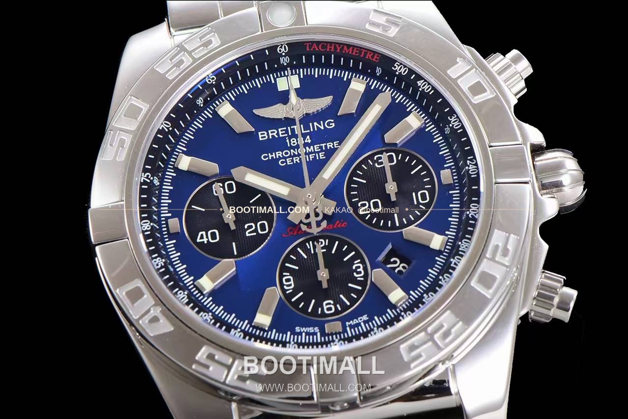 브라이틀링 크로노맷 스틸 블랙다이얼 크로노그래프 오토매틱 Breitling Chronomat Steel Black Dial Chronograph Automatic 44mm 5