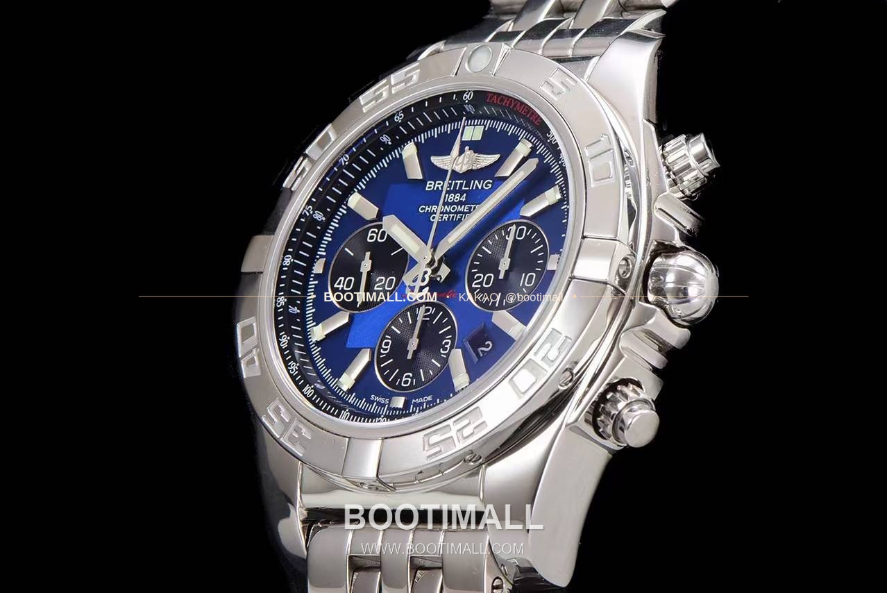 브라이틀링 크로노맷 스틸 블랙다이얼 크로노그래프 오토매틱 Breitling Chronomat Steel Black Dial Chronograph Automatic 44mm 7