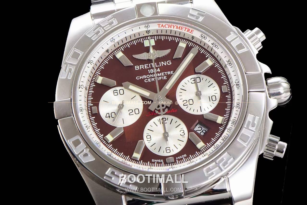 브라이틀링 크로노맷 스틸 블랙다이얼 크로노그래프 오토매틱 Breitling Chronomat Steel Black Dial Chronograph Automatic 44mm 5