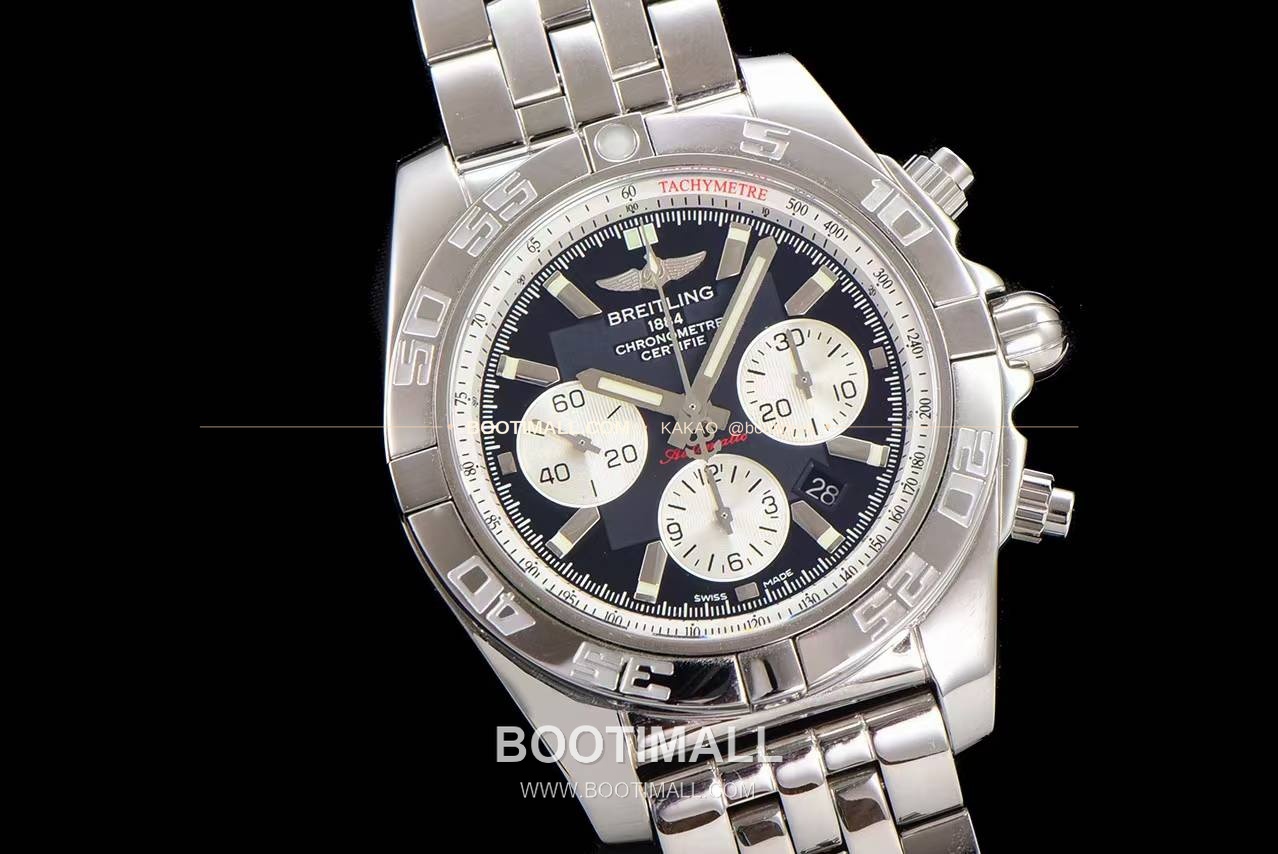 브라이틀링 크로노맷 스틸 블랙다이얼 크로노그래프 오토매틱 Breitling Chronomat Steel Black Dial Chronograph Automatic 44mm 2