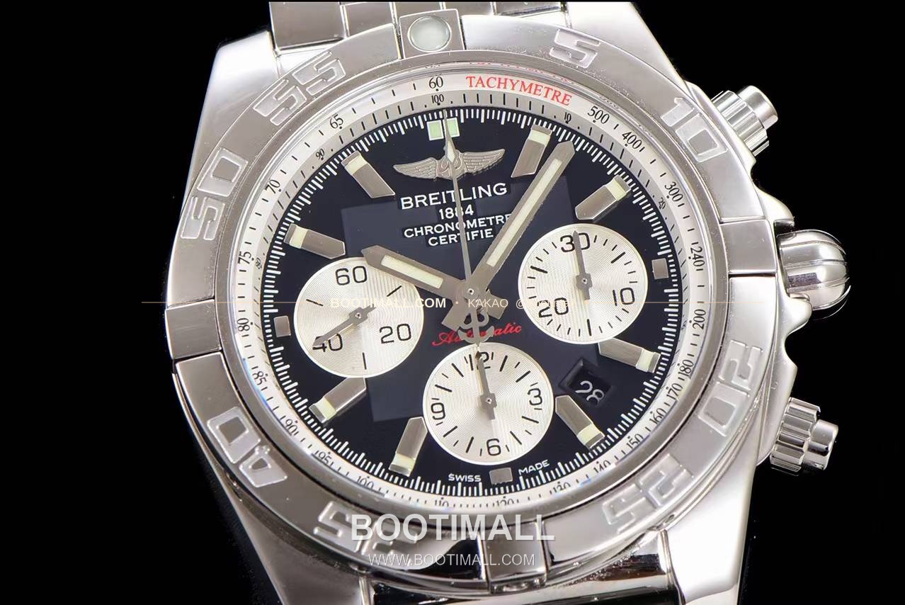 브라이틀링 크로노맷 스틸 블랙다이얼 크로노그래프 오토매틱 Breitling Chronomat Steel Black Dial Chronograph Automatic 44mm 5