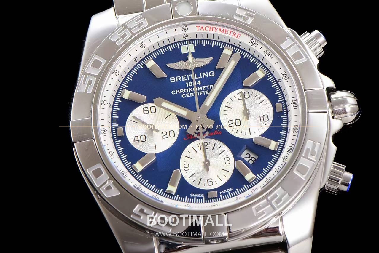 브라이틀링 크로노맷 스틸 블랙다이얼 크로노그래프 오토매틱 Breitling Chronomat Steel Black Dial Chronograph Automatic 44mm 5